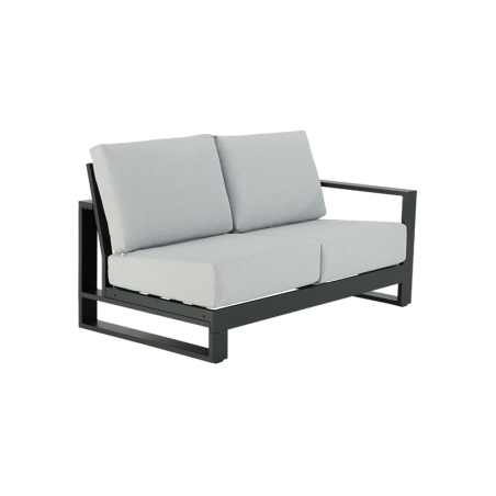 Canapé de jardin Athena 2 places côté droit en aluminium Gris - NATERIAL - 86549116