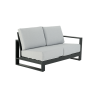 Canapé de jardin Athena 2 places côté droit en aluminium Gris - NATERIAL - 86549116