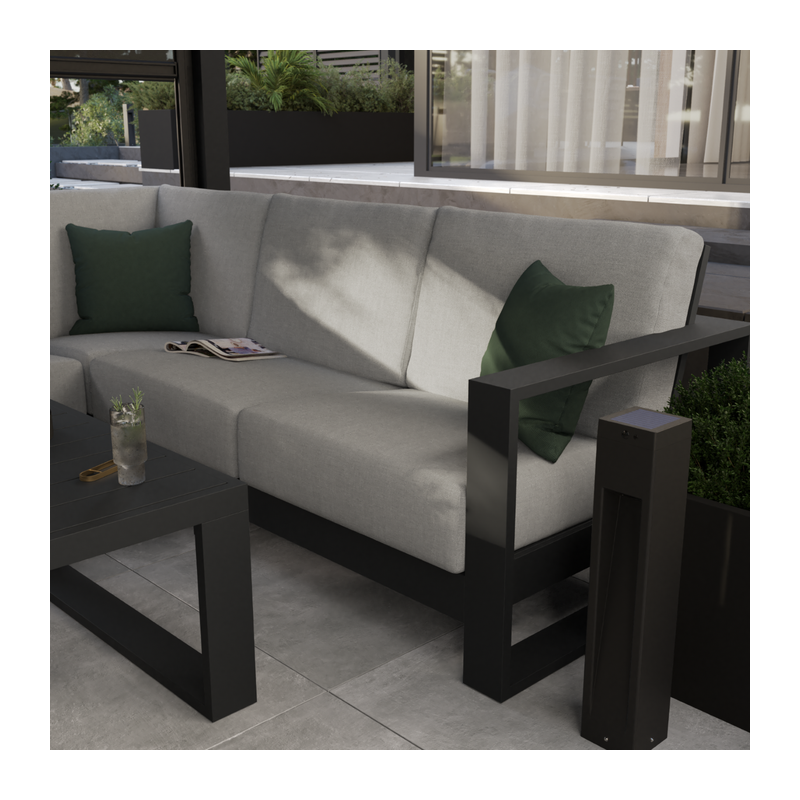 Canapé de jardin Athena 2 places côté droit en aluminium Gris - NATERIAL - 86549116