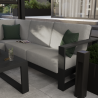 Canapé de jardin Athena 2 places côté droit en aluminium Gris - NATERIAL - 86549116