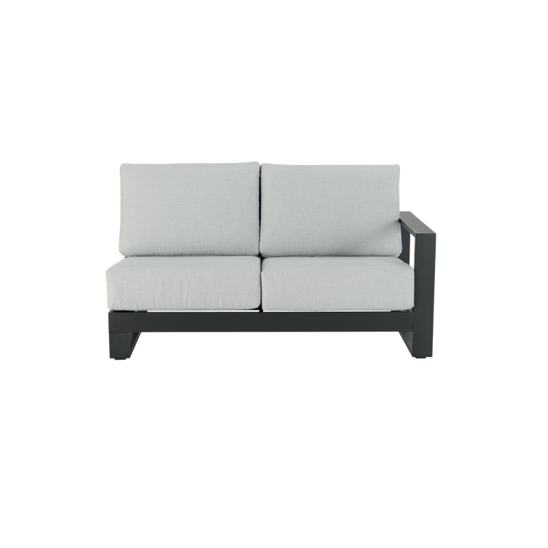 Canapé de jardin Athena 2 places côté droit en aluminium Gris - NATERIAL - 86549116