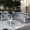 Canapé de jardin Athena 2 places côté droit en aluminium Gris - NATERIAL - 86549116