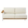Canapé de jardin Duna 2 places en aluminium et teck Blanc - NATERIAL - 90339808