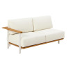 Canapé de jardin Duna 2 places en aluminium et teck Blanc - NATERIAL - 90339808