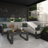 Canapé de jardin Athena 2 places côté gauche en aluminium gris - NATERIAL - 86545432