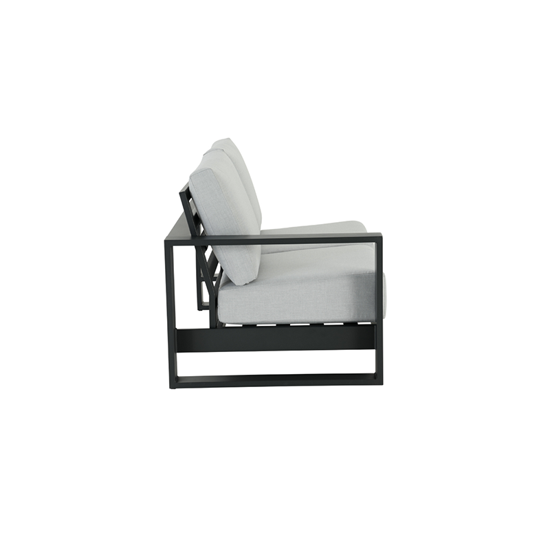 Canapé de jardin Athena 2 places côté gauche en aluminium gris - NATERIAL - 86545432