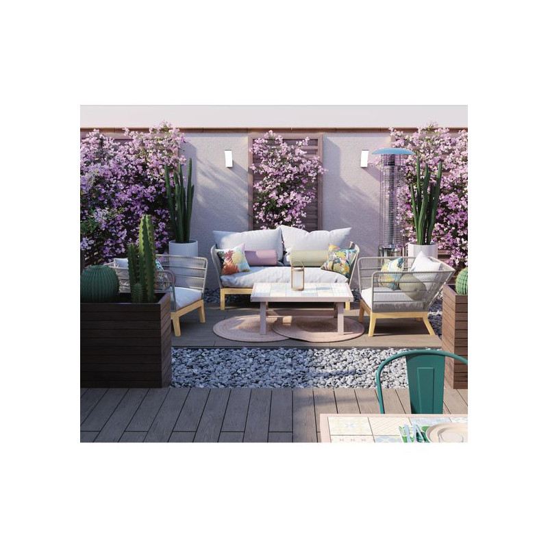 Canapé de jardin Soho Heritage 2 places Gris - NATERIAL - :100158086