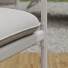 Set de 2 fauteuils repas Sigma en acier avec coussins Blanc - NATERIAL - :100286167