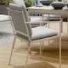 Set de 2 fauteuils repas Sigma en acier avec coussins Blanc - NATERIAL - :100286167