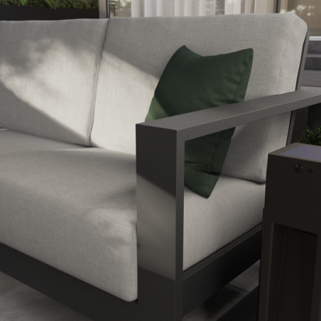 Canapé de jardin Athena 2 places en aluminium Gris - NATERIAL - 86545480