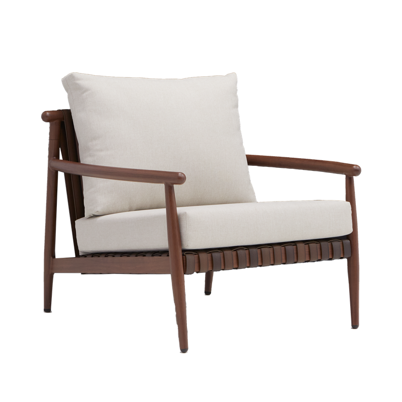 Set de 2 fauteuils bas Retro en aluminium et wicker - NATERIAL - 86545443
