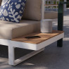 Salon d’angle Persea 5 places en aluminium Blanc/Beige - NATERIAL - 90339832