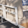 Salon d’angle Persea 5 places en aluminium Blanc/Beige - NATERIAL - 90339832