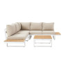 Salon d’angle Persea 5 places en aluminium Blanc/Beige - NATERIAL - 90339832