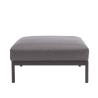 Pouf de jardin Idunn en aluminium et Olefin Anthracite - NATERIAL