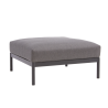 Pouf de jardin Idunn en aluminium et Olefin Anthracite - NATERIAL