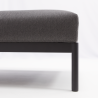 Pouf de jardin Idunn en aluminium et Olefin Anthracite - NATERIAL