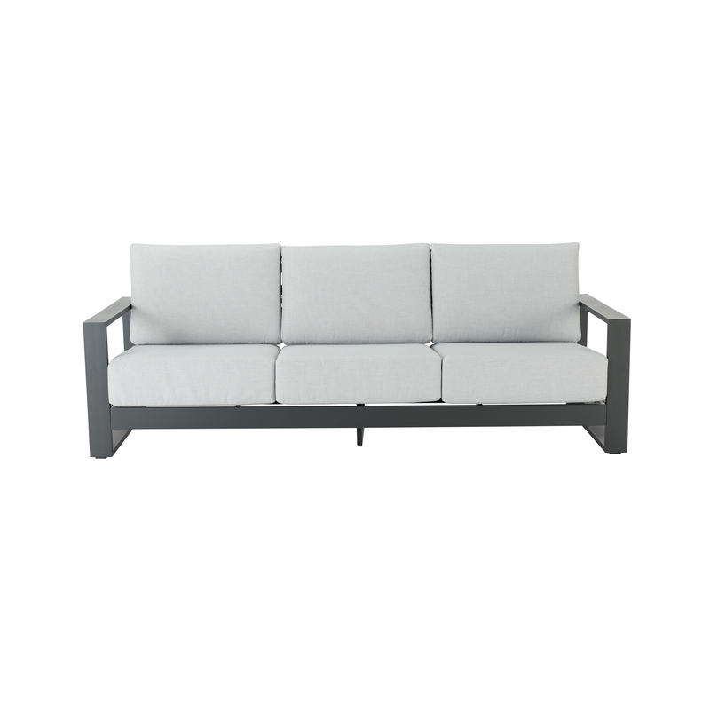 Canapé de jardin Athena 3 places en aluminium Gris - NATERIAL - 86543191