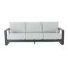 Canapé de jardin Athena 3 places en aluminium Gris - NATERIAL - 86543191