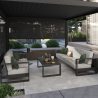 Canapé de jardin Athena 3 places en aluminium Gris - NATERIAL - 86543191