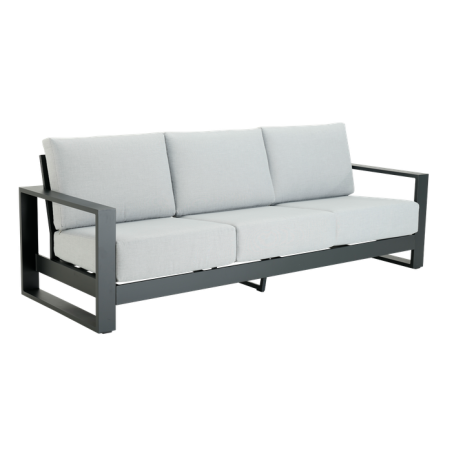 Canapé de jardin Athena 3 places en aluminium Gris - NATERIAL - 86543191