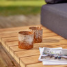 Canapé Sirokos 3 places en aluminium et teck Anthracite/Naturel - NATERIAL - 90339828