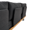 Canapé Sirokos 3 places en aluminium et teck Anthracite/Naturel - NATERIAL - 90339828