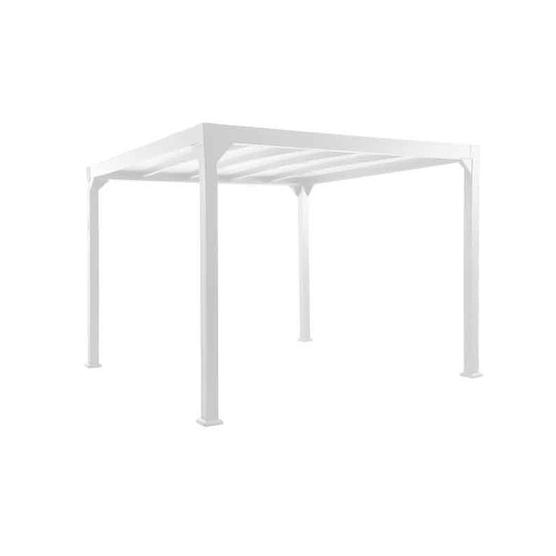 Pergola autoportante Borea en aluminium 7.84 m² Blanc - NATERIAL - 83719831