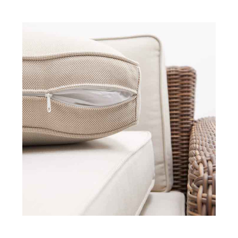 Canapé d'angle Nerea en aluminium et résine tressée - NATERIAL - 86549056