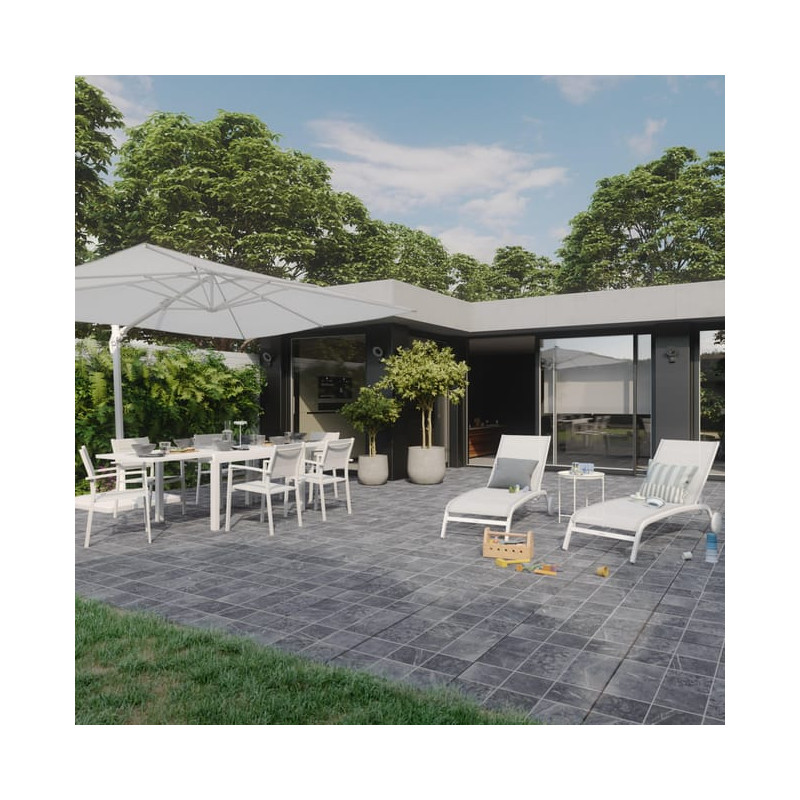 Parasol déporté Sonora II 280x390 cm Blanc - NATERIAL - 86549062