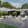 Parasol déporté Sonora II 280x390 cm Blanc - NATERIAL - 86549062