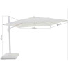 Parasol déporté Sonora II 280x390 cm Blanc - NATERIAL - 86549062