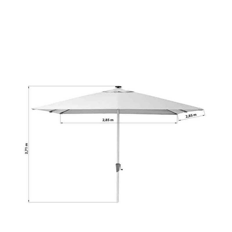 Parasol Sonora carré 285x285 cm Blanc - NATERIAL - 83719361