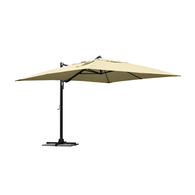 Parasol déporté Sombra rectangulaire L40cm Beige - NATERIAL - 83719280