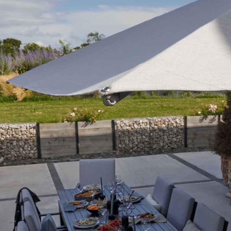 Parasol Sombra 4x4 m Gris - NATERIAL - 86549072