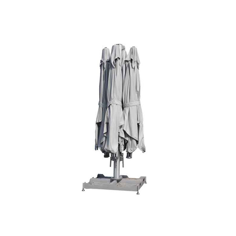 Parasol quadruple Sombra 620x620cm Gris - NATERIAL - 86549058
