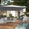 Parasol déporté Sombra 4x4 m Gris - NATERIAL - 86549095