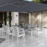 Parasol déporté Sombra 4x4 m Gris - NATERIAL - 86549095