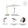 Parasol déporté Sonora II 391x282 cm Blanc - NATERIAL - 87100484