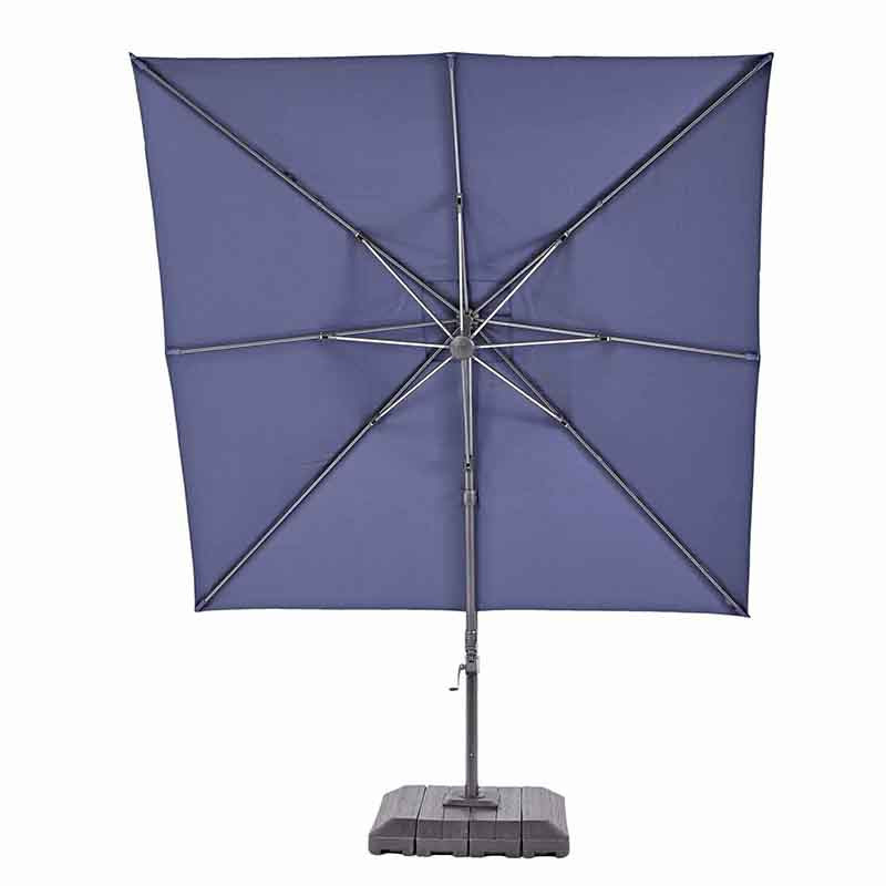 Parasol déporté Sonora II LED + Pied L.288 x l.288 cm Marin - NATERIAL - 87100483