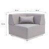 Module de coin Neptune en aluminium Gris - NATERIAL - 86549083