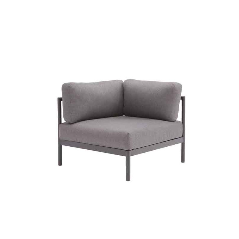Module corner Idunn en aluminium et olefin Noir - NATERIAL