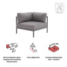Module corner Idunn en aluminium et olefin Noir - NATERIAL
