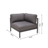 Module corner Idunn en aluminium et olefin Noir - NATERIAL
