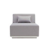 Module Neptune 1 personne en aluminium Blanc /Coussin Gris - NATERIAL - 86549125