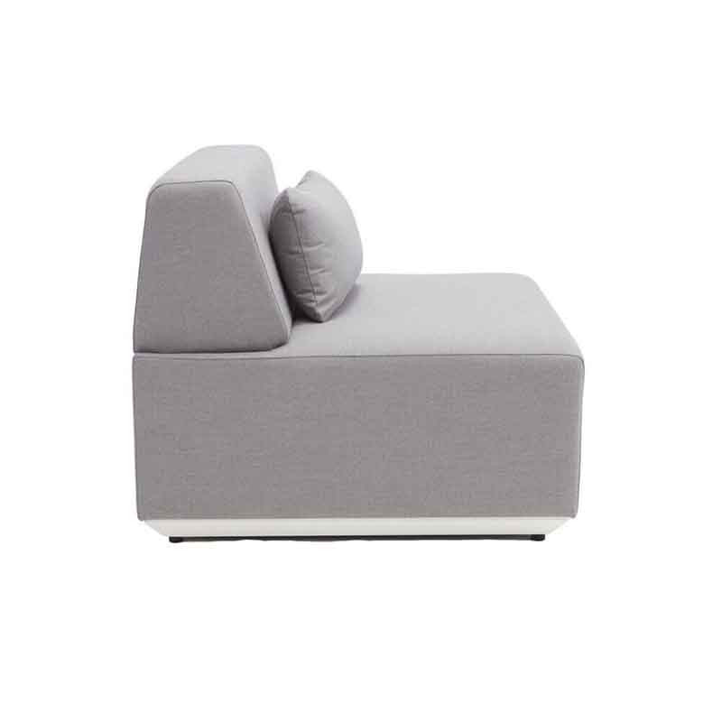 Module Neptune 1 personne en aluminium Blanc /Coussin Gris - NATERIAL - 86549125