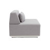 Module Neptune 1 personne en aluminium Blanc /Coussin Gris - NATERIAL - 86549125