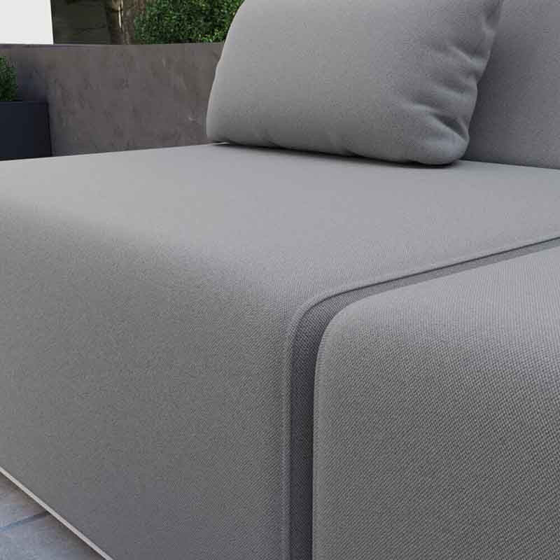 Module Neptune 1 personne en aluminium Blanc /Coussin Gris - NATERIAL - 86549125