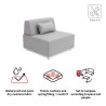 Module Neptune 1 personne en aluminium Blanc /Coussin Gris - NATERIAL - 86549125