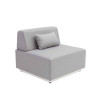 Module Neptune 1 personne en aluminium Blanc /Coussin Gris - NATERIAL - 86549125